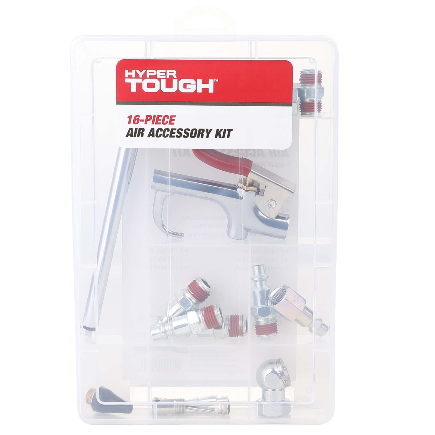 Hyper Tough 16-Piece Portable Steel Accessory Kit for Air Compressors, 41-226HT, Assembled Product Weight: 0.788lbs