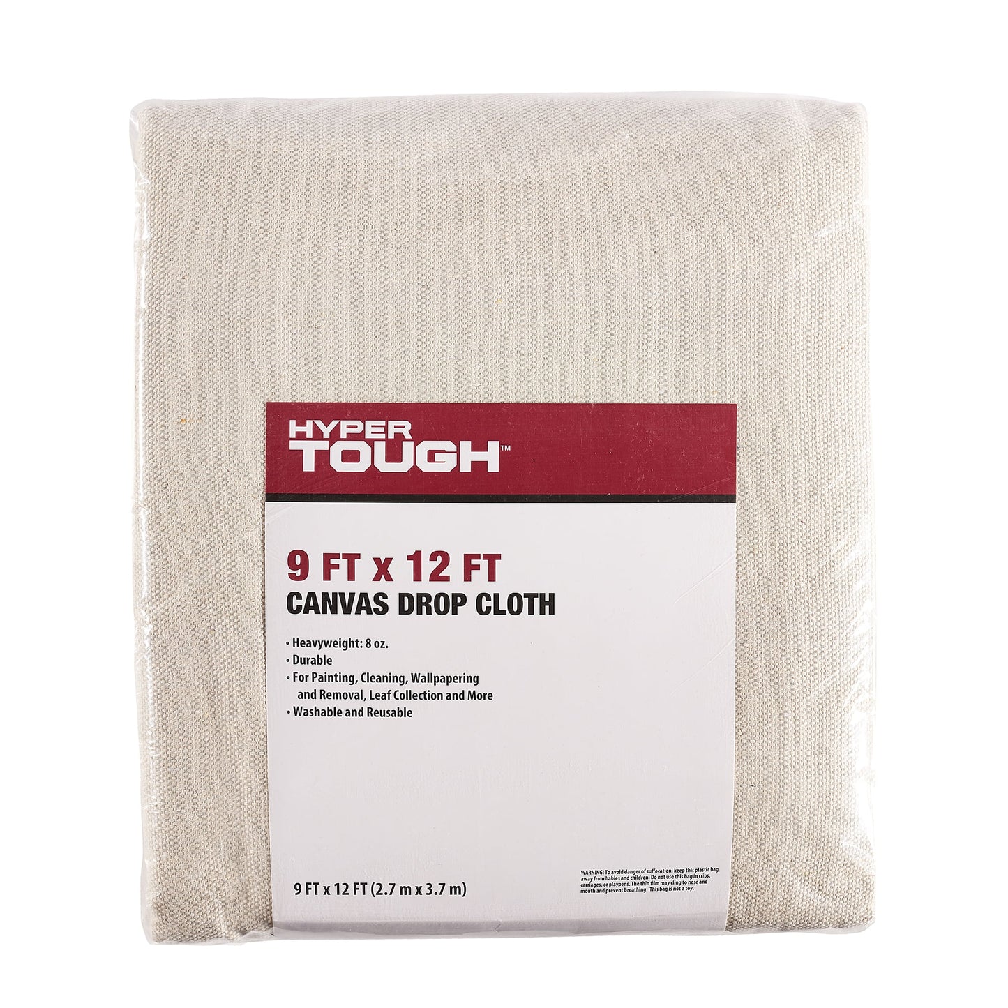 Hyper Tough Paño Colgante de Lienzo de 9' x 12' para Pintar y Mejoras Del Hogar