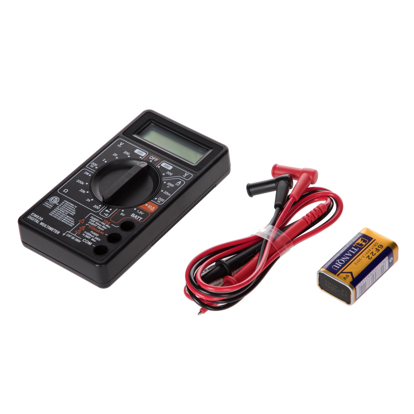 Hyper Tough Digital Multimeter TD35235J, 3 1/2 Digit Screen, New, 4.25 inch Assembled Product Width