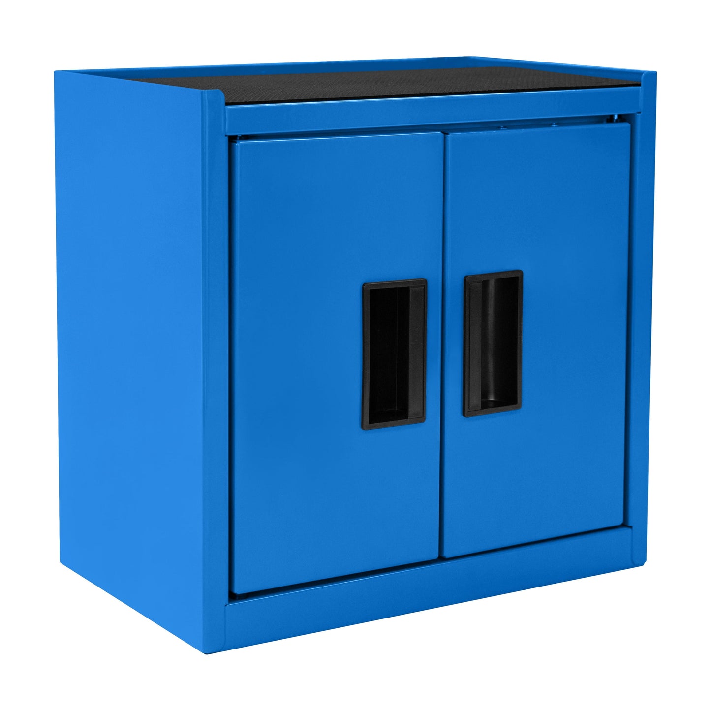 Hyper Tough Mini Tool Cabinet, 11.6-inch Steel Storage, 250th Blue, Double Doors, Non-Slip Top Mat