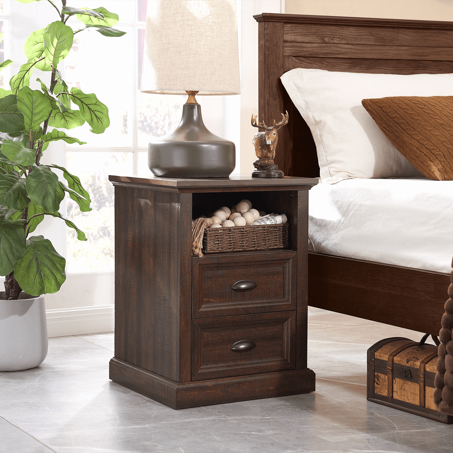 IFGET Dresser for Bedroom with 6 Drawers Tall & Large, Farmhouse Wood Dresser & Chests of Drawers