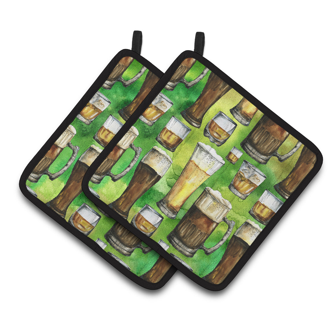 Irish Beers Pair of Pot Holders