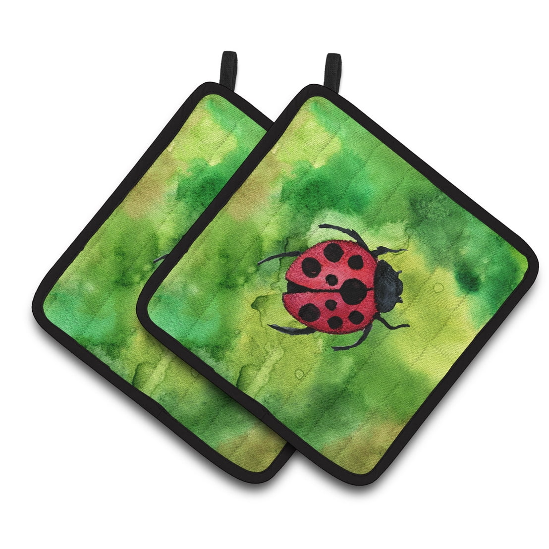 Caroline's Treasures Irish Lady Bug Pair of Pot Holders