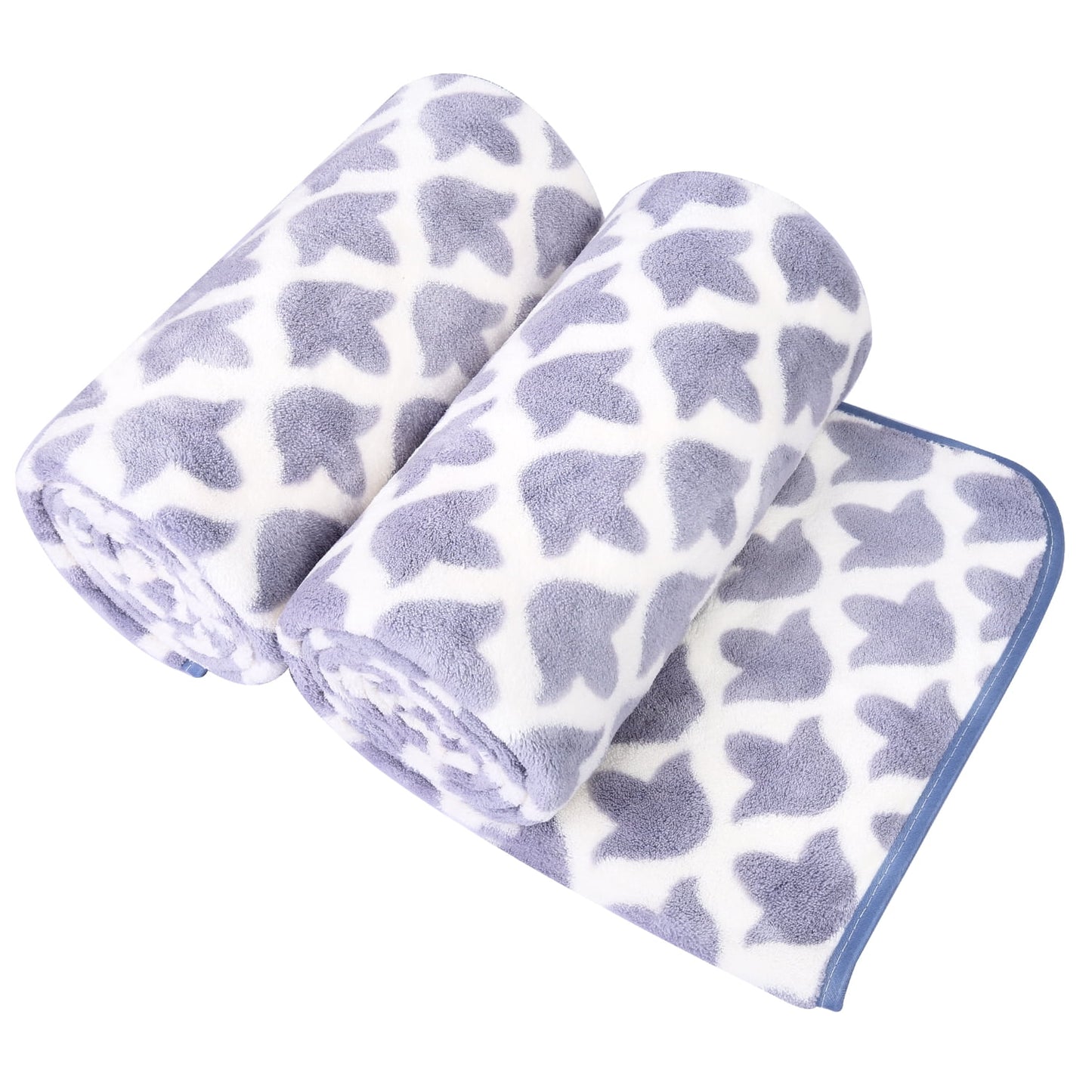 JML 2 Pack Bath Towels, Super Soft, Absorbent, Microfiber Bath Towel Set, Grey