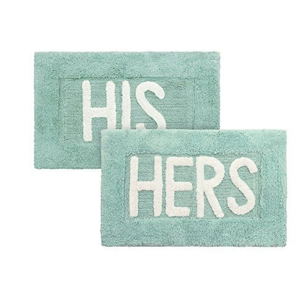 Jean Pierre His & Hers" Juego de Alfombras de Baño de 2 Piezas de Algodón "