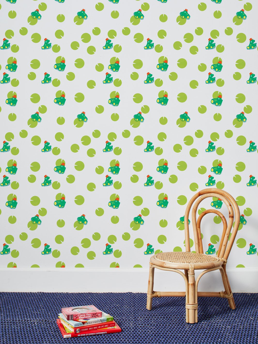 Jolly Jumper and Lily Removable Vinyl Wallpaper By Fisher-Price - White