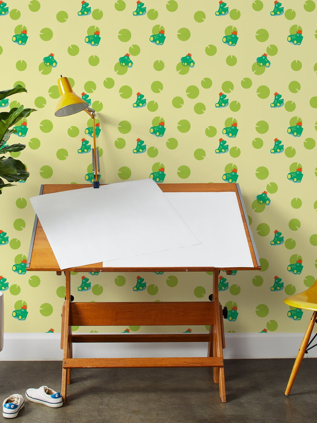 Jolly Jumper and Lily Removable Vinyl Wallpaper By Fisher-Price - Yellow