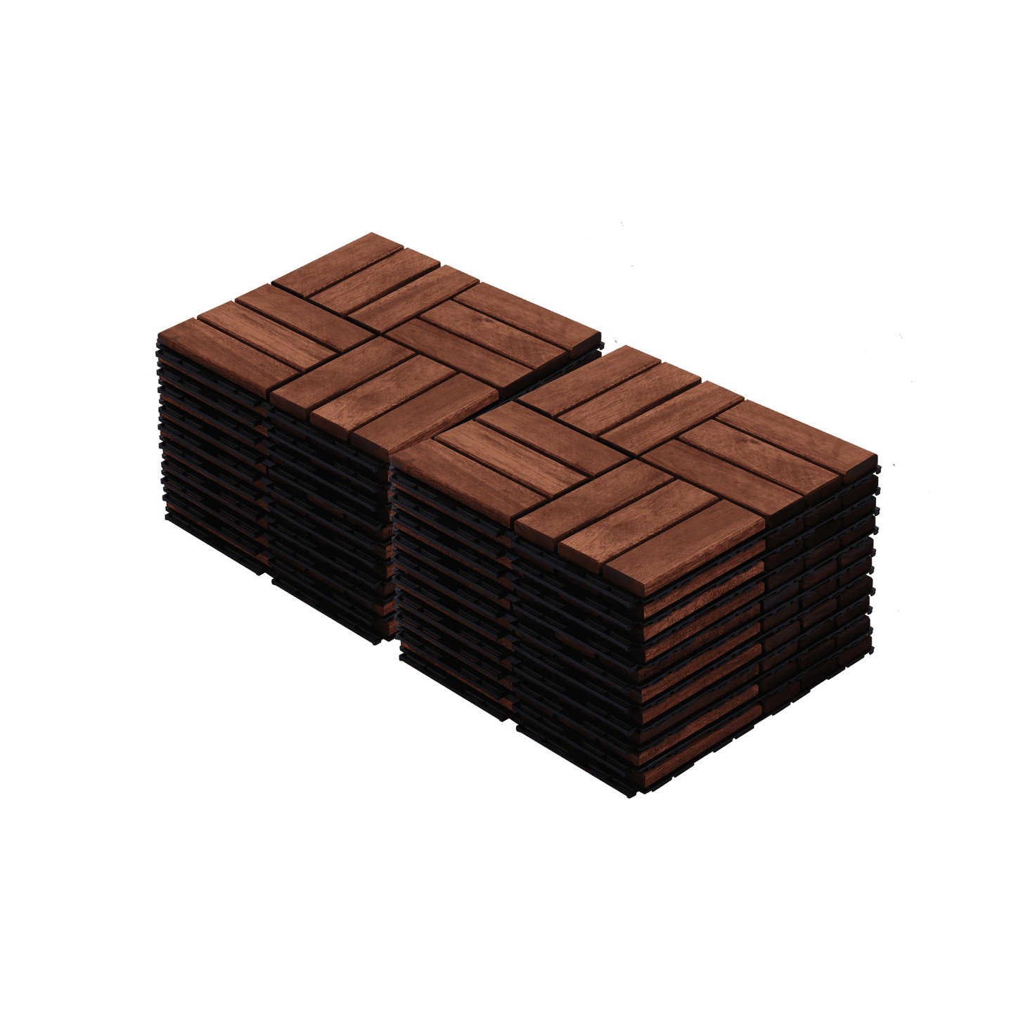 Jopath 20 Pack Waterproof Interlocking Deck Tiles,12"x12" Plastic Patio Tiles for Indoor Outdoor Use,Patio Floor Decking Tiles for Garden Lawn Porch Poolside Balcony,Brown