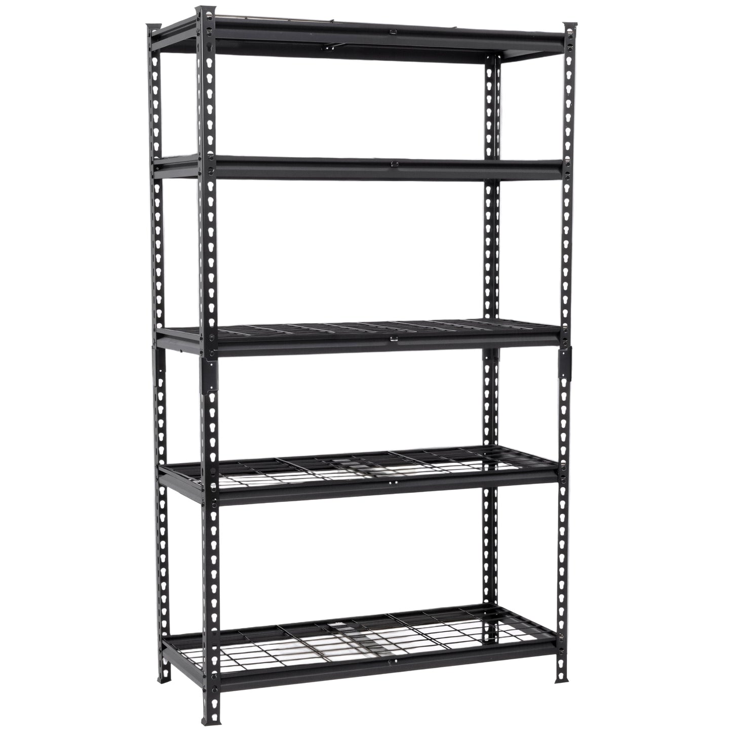 Jopath 5-Tier Storage Shelf Set of 2,72''H Heavy Duty Adjustable Garage Shelving Unit for Garage,Warehouse,2250 lb Load,36''W x 18''D x 72''H,Black