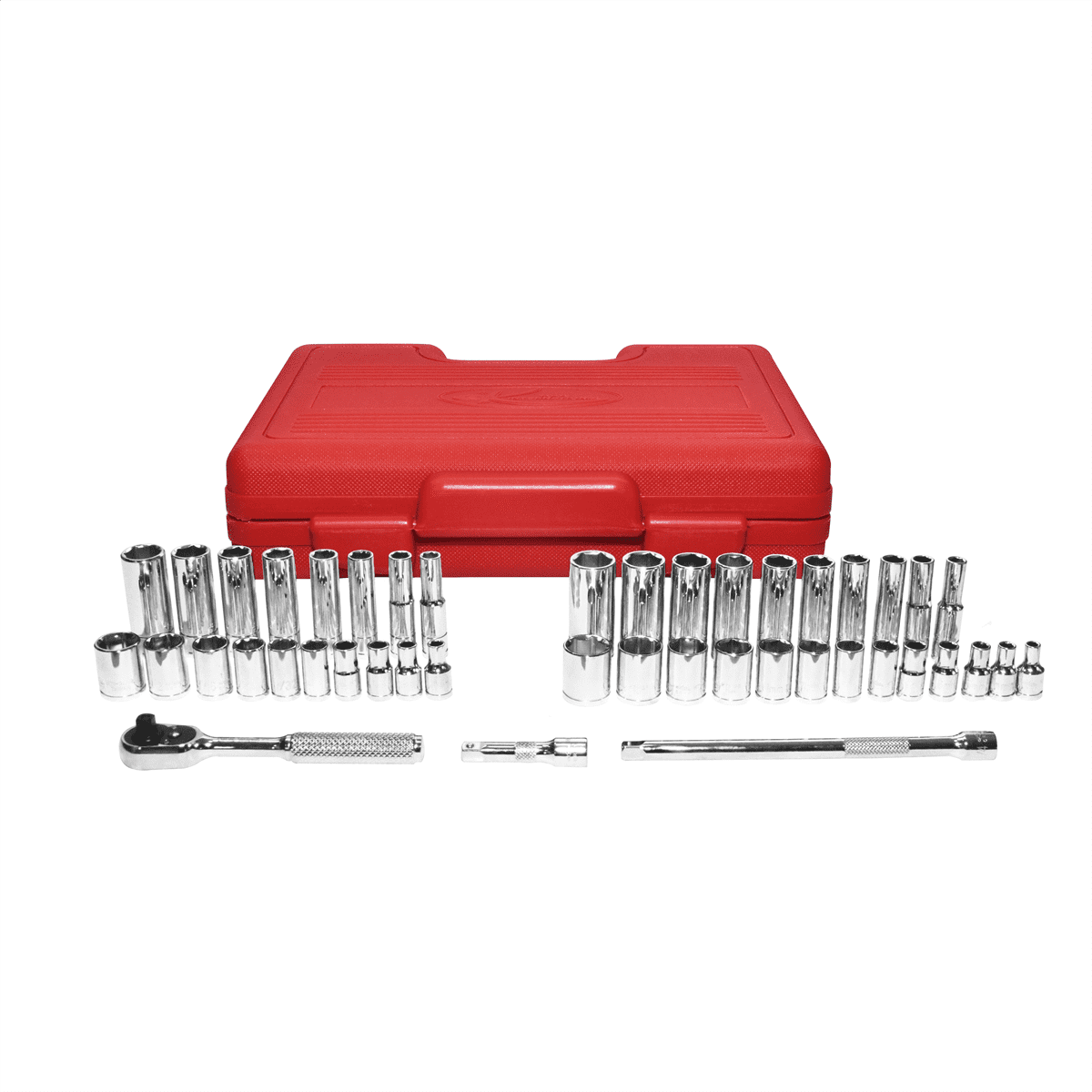 K-Tool 21044 44-pc 1/4" Drive 6pt SAE & Metric Standard & Deep Socket Set