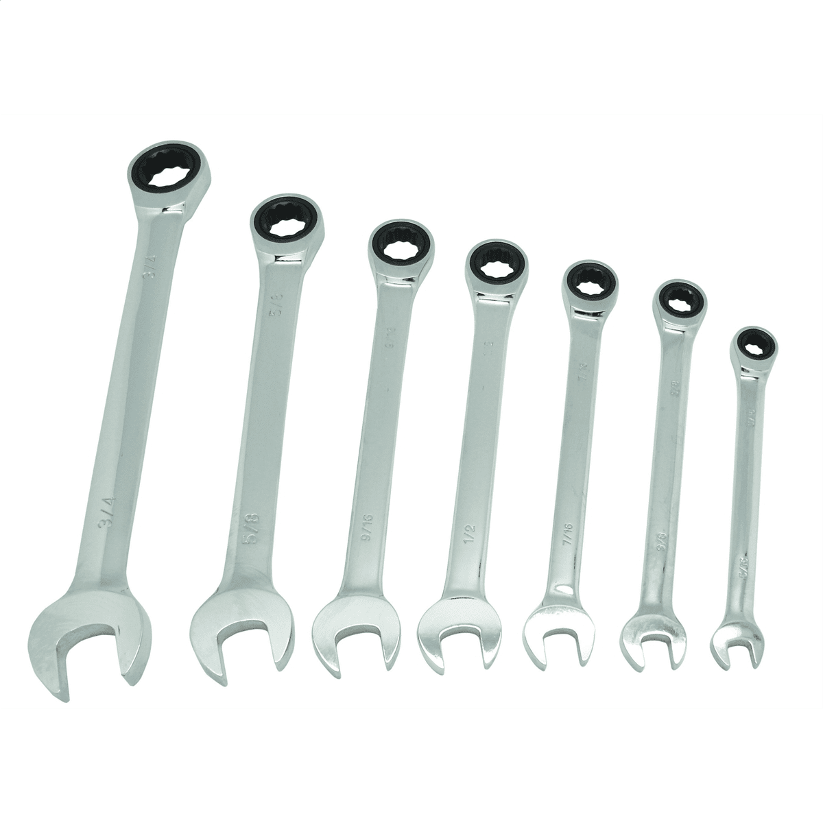 K-Tool 45400 Ratcheting Wrench Set Combination Wrenches 5/16" to 3/4"