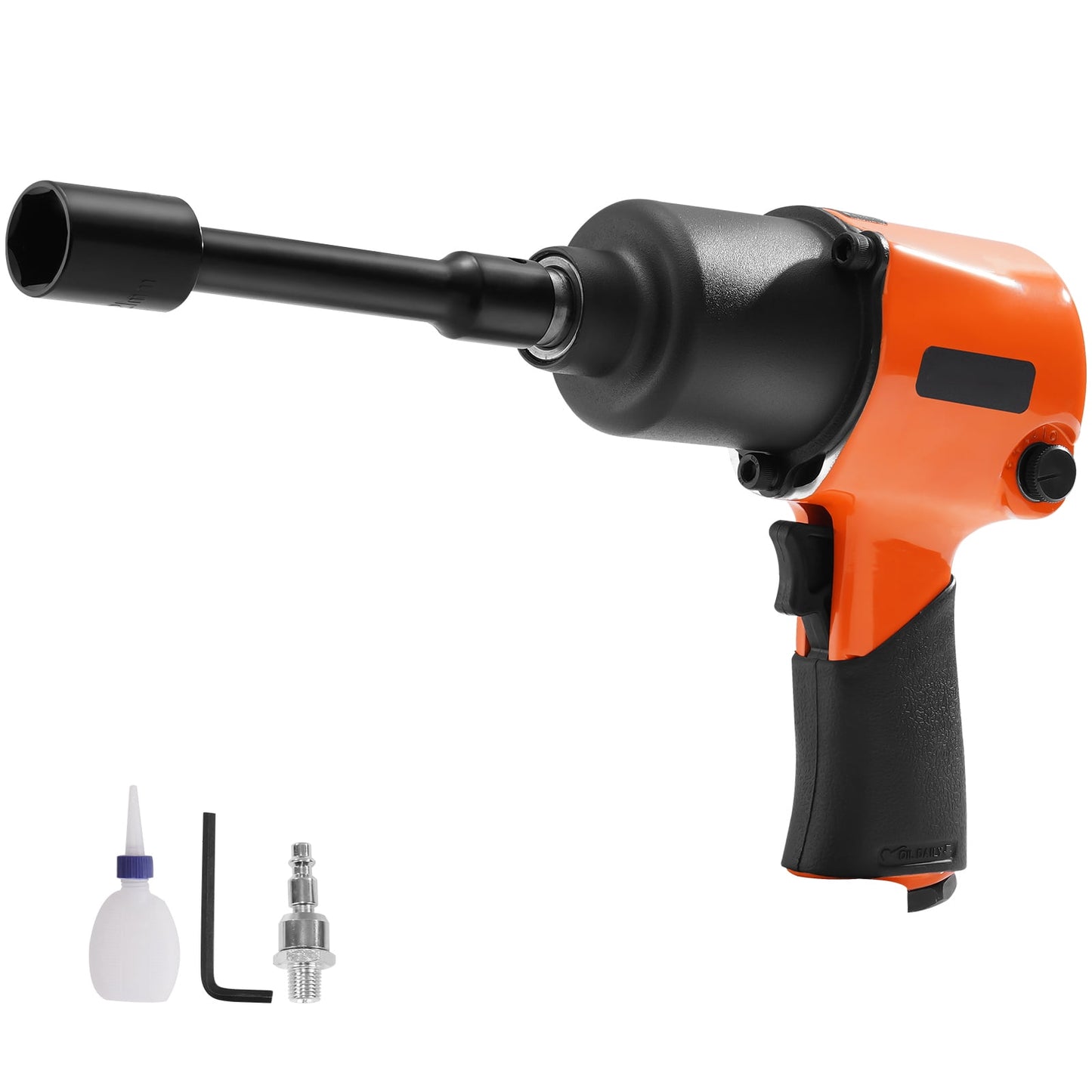 KFFKFF 1/2" Drive Air Impact Wrench, 880 ft-lbs Torque, 7500 RPM Pneumatic Tool for Vehicle Repairs and Maintenance