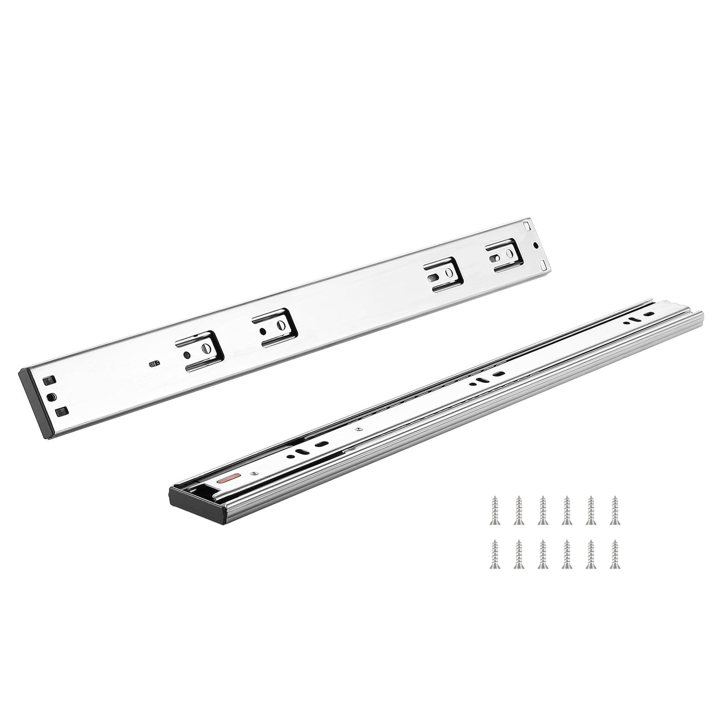KFFKFF 10 Pairs of 20-Inch Side Mount Drawer Slides, Heavy-Duty Full Extension Steel Rails, Soft-Close Quiet Glides for Cabinets and Kitchens