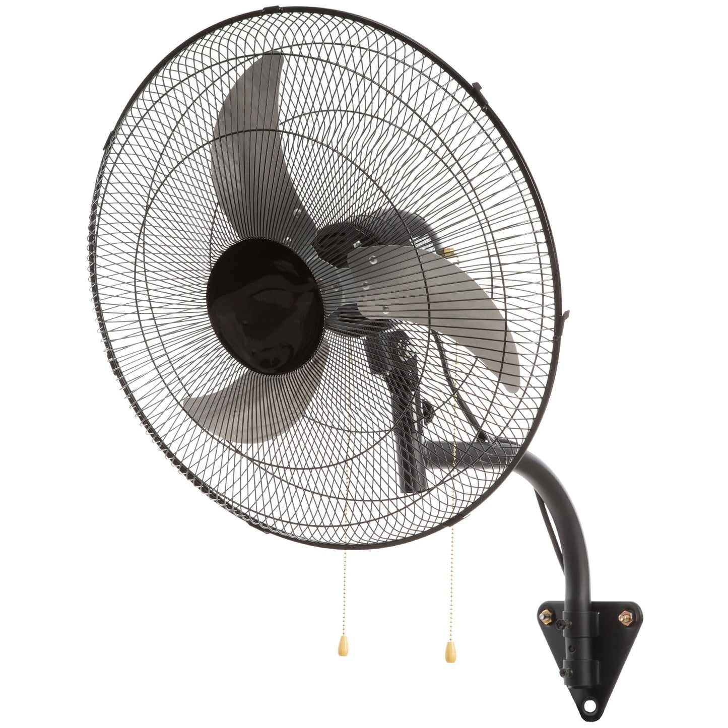 KFFKFF 20-Inch Wall Mount Fan, 3-Speed High Airflow up to 4650 CFM, Heavy Duty Metal Industrial Fan for Commercial and Residential Use in Warehouses, Greenhouses, Workshops, and Patios, Black