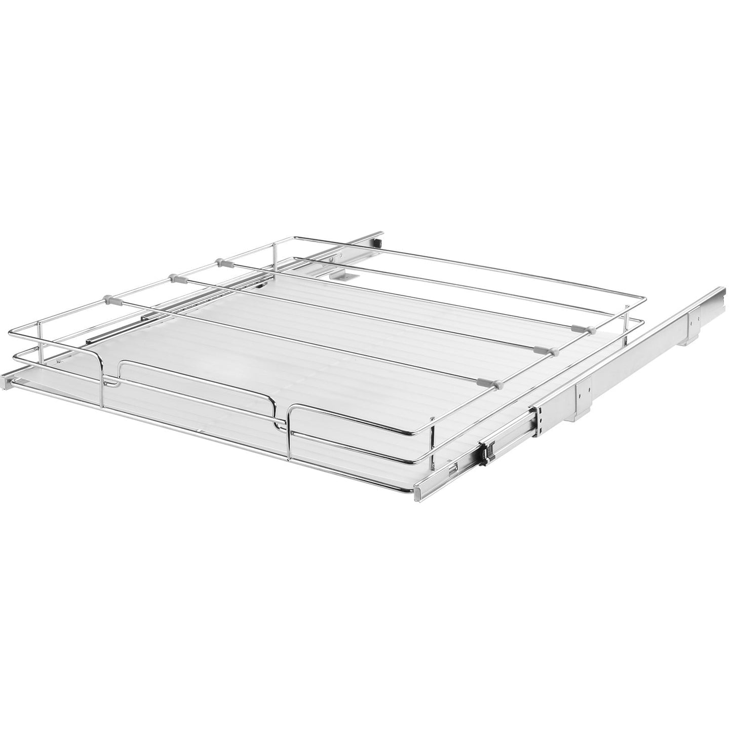 KFFKFF 20"Wx21"Dx2.5"H Pull-Out Cabinet Organizer, Durable Slide-Out Pantry Shelf, Steel Sliding Drawer for Home Storage, Fits 22"Wx22.5"Dx7"H Cabinet Space