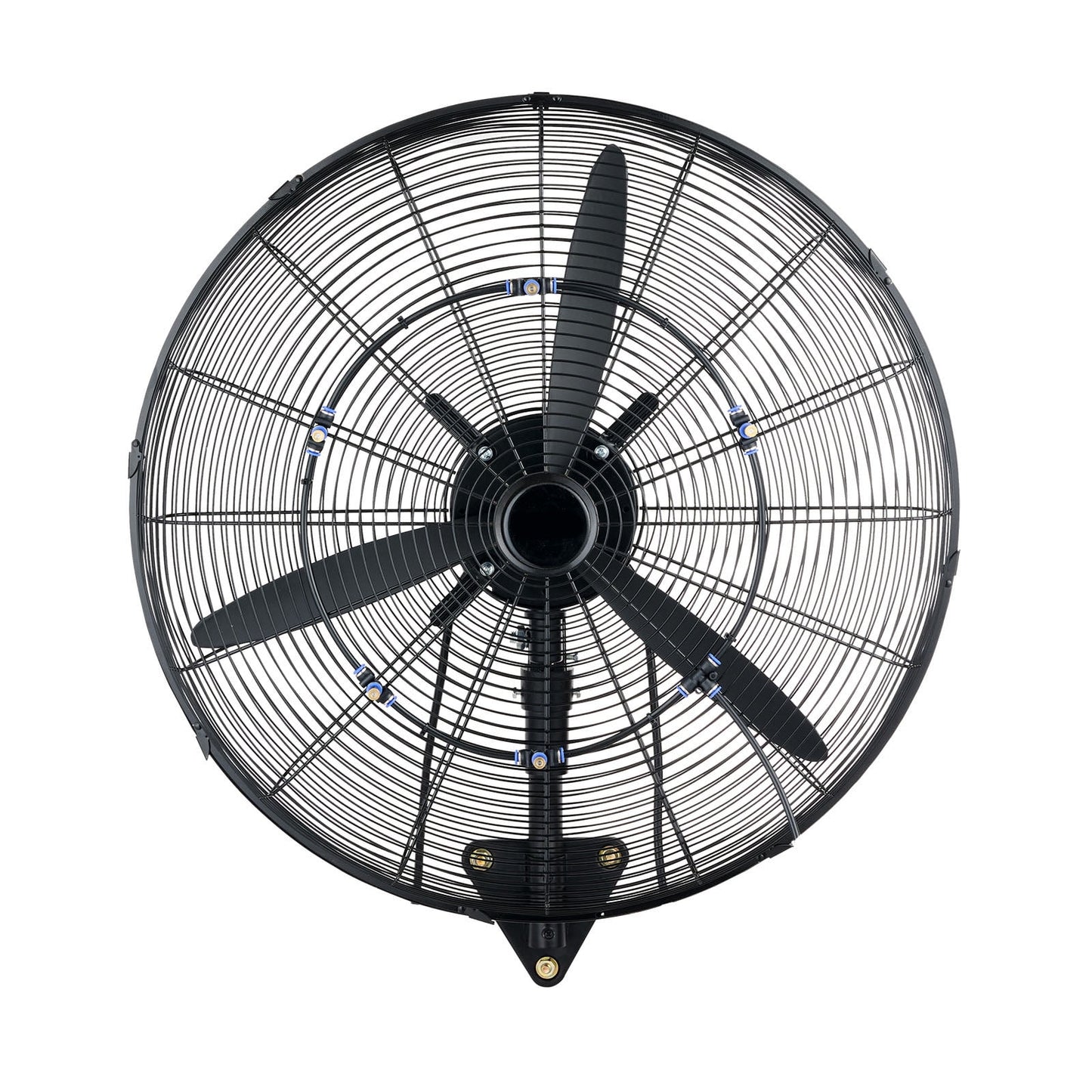 KFFKFF 24-inch Wall-Mounted Fan with Oscillation & Mist, IP44-Rated, 3-Speed Settings, Extended Airflow for Industrial, Commercial, Garage, and Workshop Use