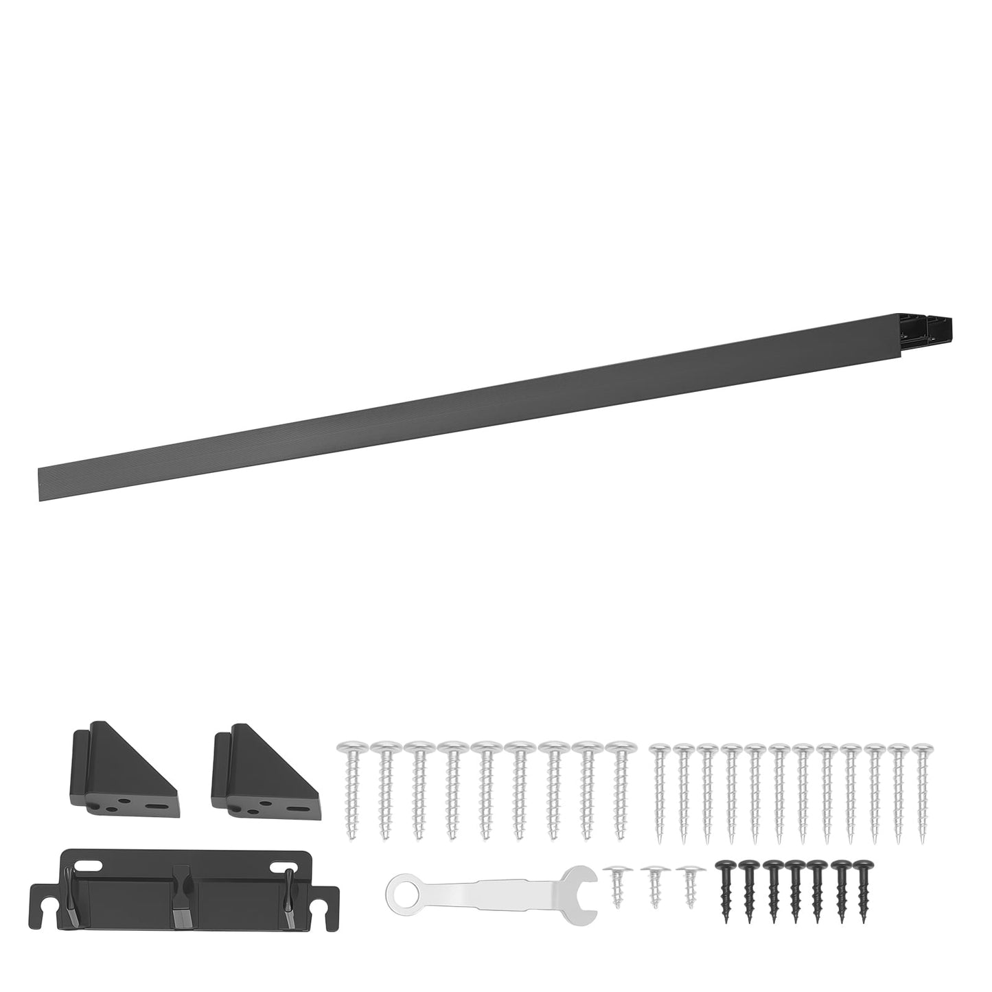 KFFKFF 6 ft Aluminum Alloy Bypass Sliding Door Hardware Kit, Dual-Track System for Smooth and Quiet Operation, Compatible with 1" to 1 3/4" Thick Doors, Fits 36" Wide 2-Door Closets,Easy Installation