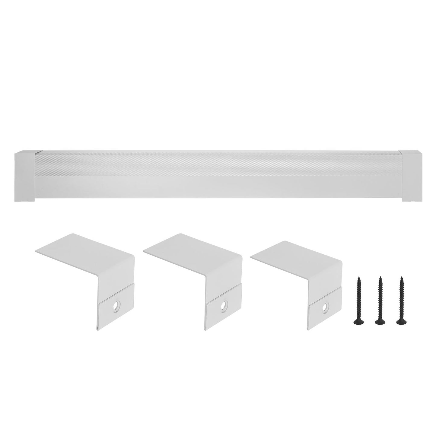 KFFKFF Baseboard Heater Cover Q235A Steel 72.09 x 3.15 x 7.6 inch White