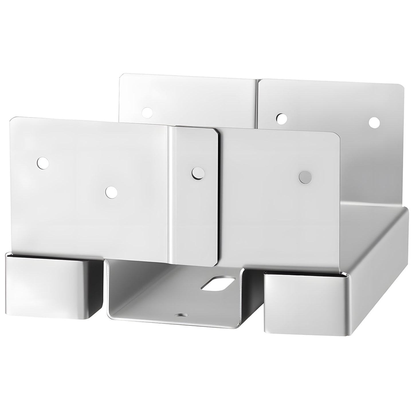 KFFKFF 6x6 Post Base Set of 10, Inner Dimensions 5.49x5.57 inch (139.5x141.5 mm), Durable Zinc-Plated Carbon Steel Brackets with 1-Inch Standoff, Designed for Securing Concrete Pergolas