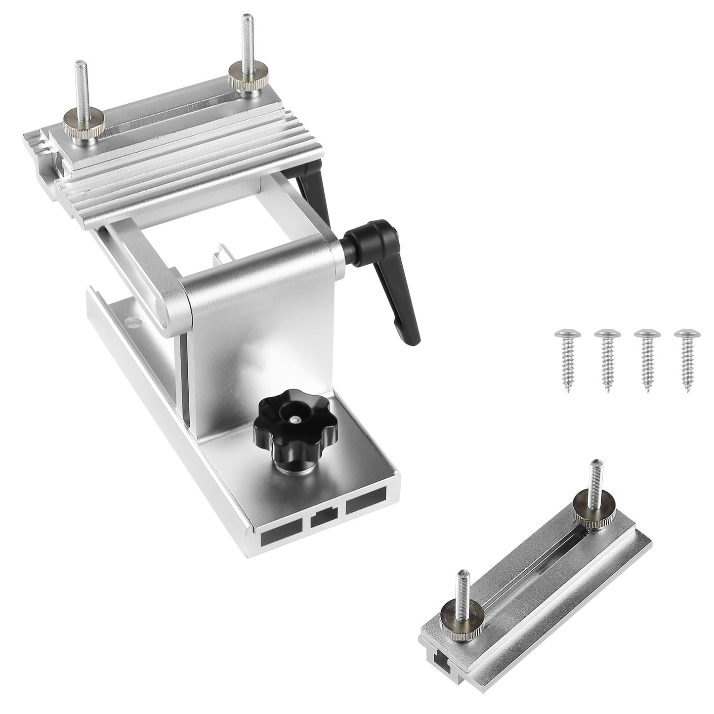 KFFKFF Adjustable Bench Grinder Tool Rest, Replacement Sharpening Jig for 6" or 8" Grinders - Includes Flat Miter Slide for Blades and Chisels up to 2.5 Inches Wide
