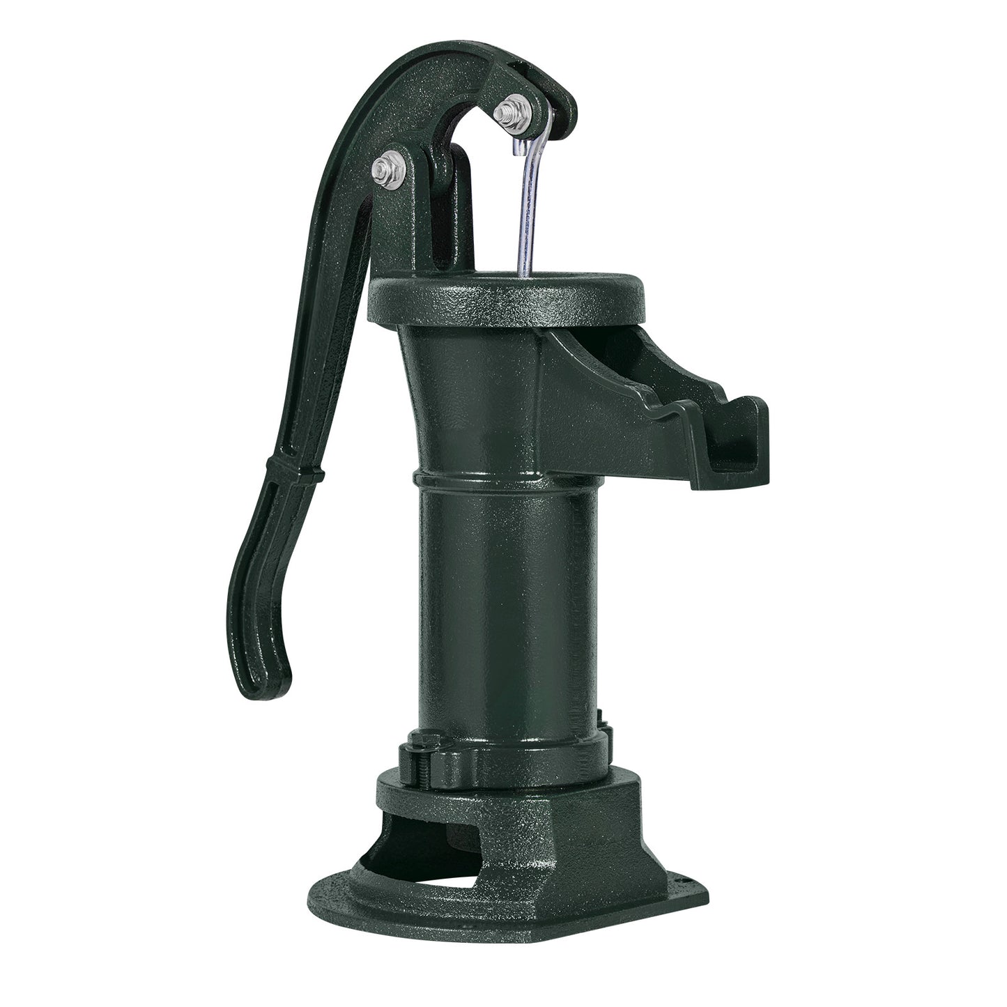 KFFKFF Cast Iron Hand Well Pump, Max. 25 ft Lift Antique Pitcher Pump, 1-1/4 in NPT Connection, Manual Water Pump for Outdoor Gardens, Ponds, Backyards, and Farms, Yellow