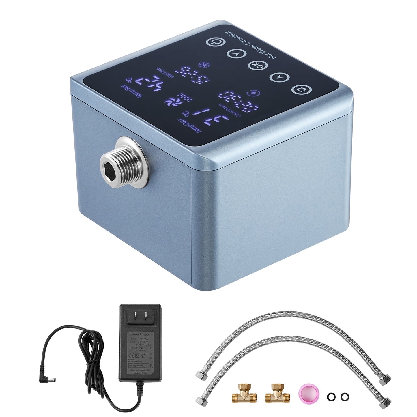 KFFKFF Digital Smart Instant Hot Water Recirculating Pump Kit with Thermostat, Timer, and Digital Display