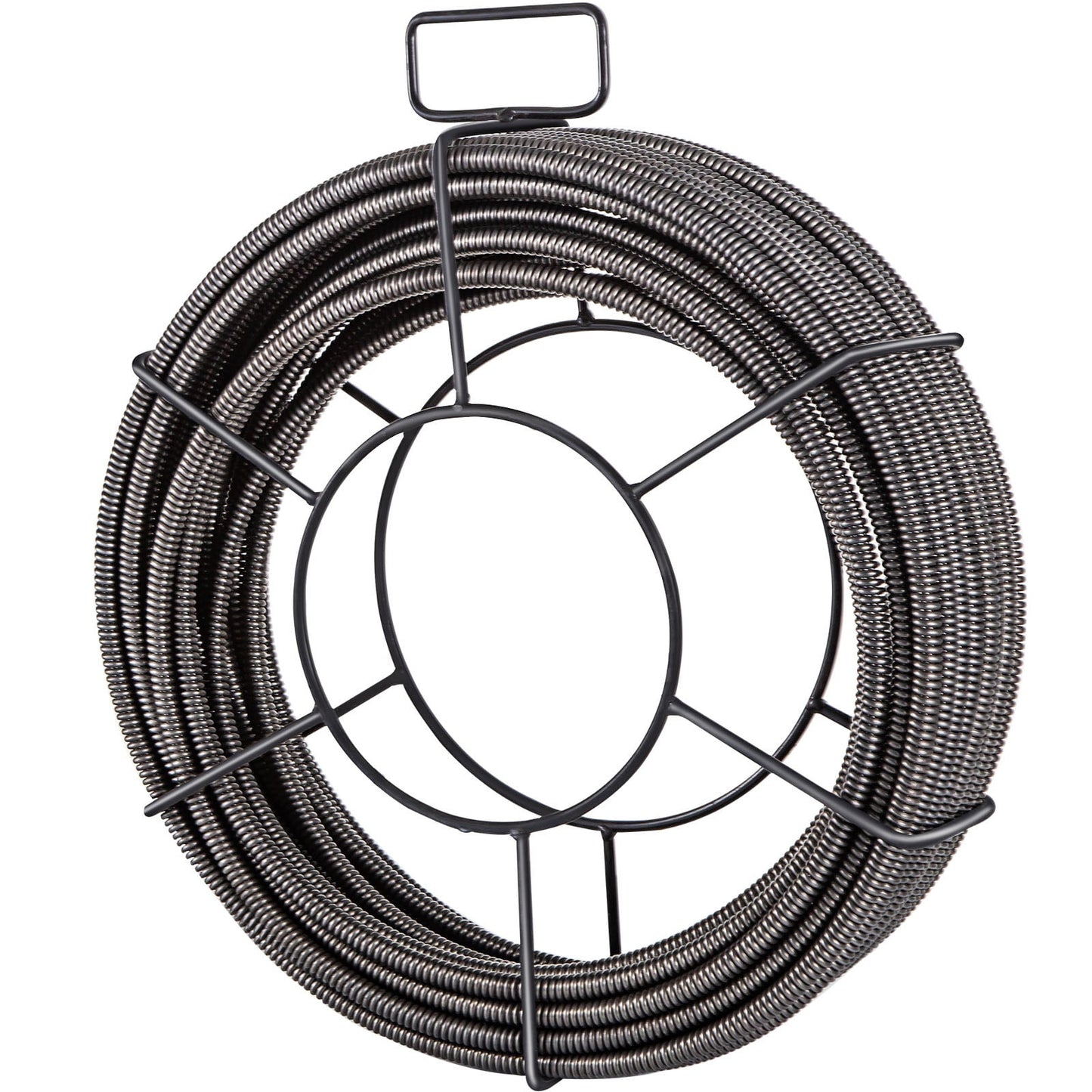 KFFKFF Drain Cleaning Cable, 50ft x 3/8 Inch, Solid Core, Drain Auger Wire, Sewer Pipe Dredging Cable, Clog Remover, Drainage Cleaning