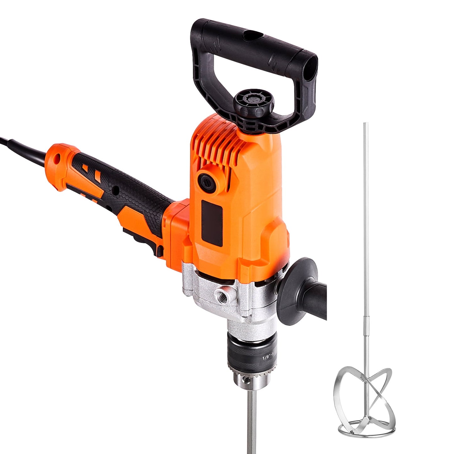 KFFKFF Electric Drill Mixer, 5/8-Inch Corded Mixing Tool, 0-750RPM 5.63A with D-Handle, Versatile Handheld Mixer for Cement, Paint, and Fodder