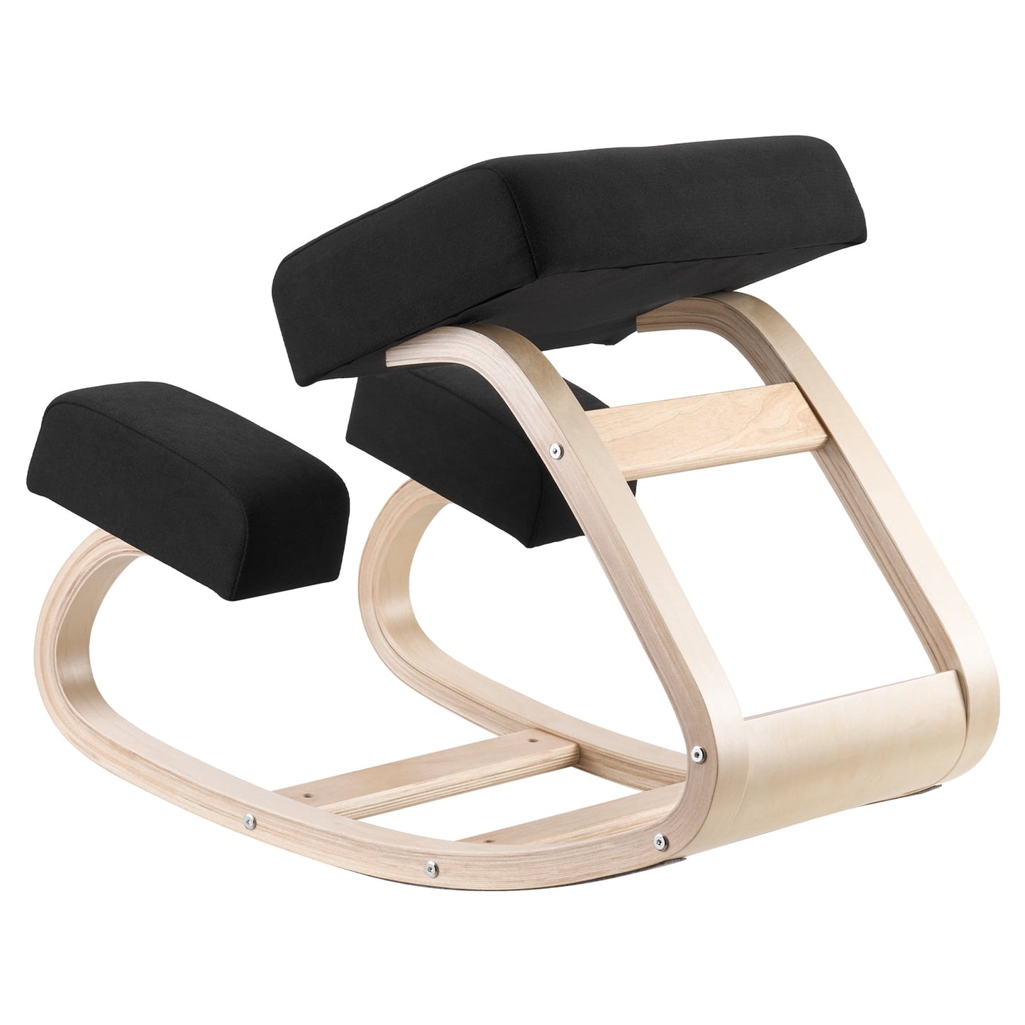 KFFKFF Ergonomic Kneeling Chair with Adjustable Height, Wooden Frame, and Comfortable Foam Cushions, Designed to Support Posture and Relieve Neck or Back Discomfort, Suitable for Home, Office