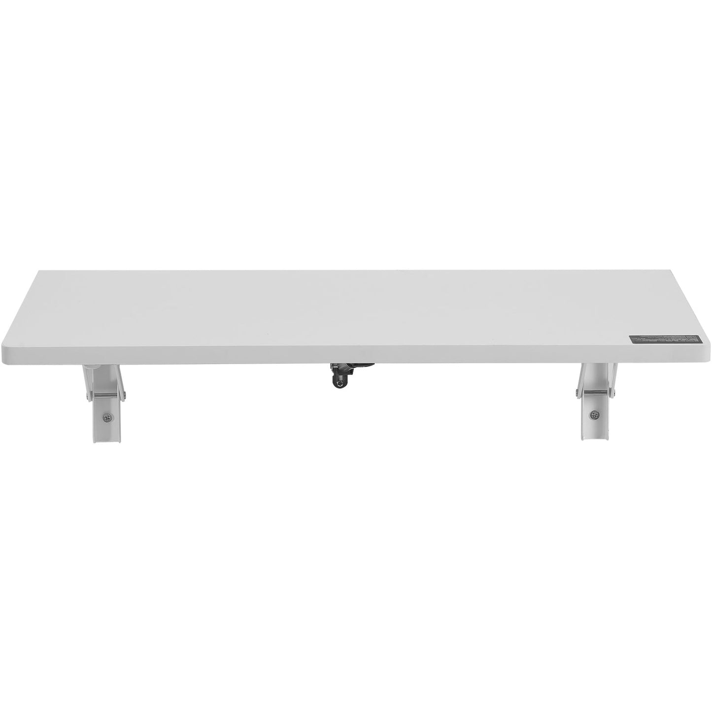 KFFKFF Foldable Table Attached to Wall, Dimensions 23.62" x 15.75",Wall Hanging Drop Leaf Table,Suspended Desk with Iron Support,Collapsible Desk for Compact Areas,Home Workspace, Dining,Color White.