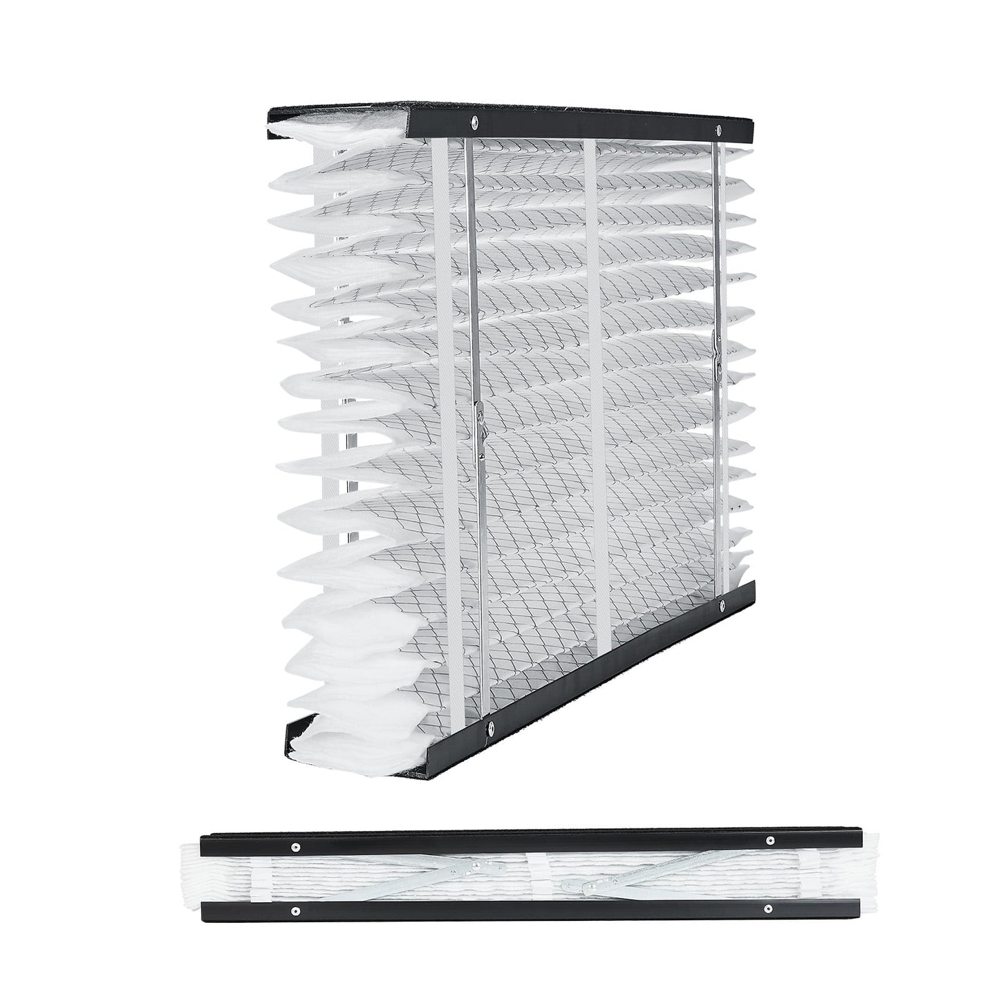 KFFKFF Furnace Filter, 16 x 28 x 4, MERV 11 HVAC AC Filters, Electrostatic Pleated Air Conditioning Filters, 2-Pack (Actual Dimensions: 16.34 x 27.76 x 3.98 Inch), 12-Month Lifespan