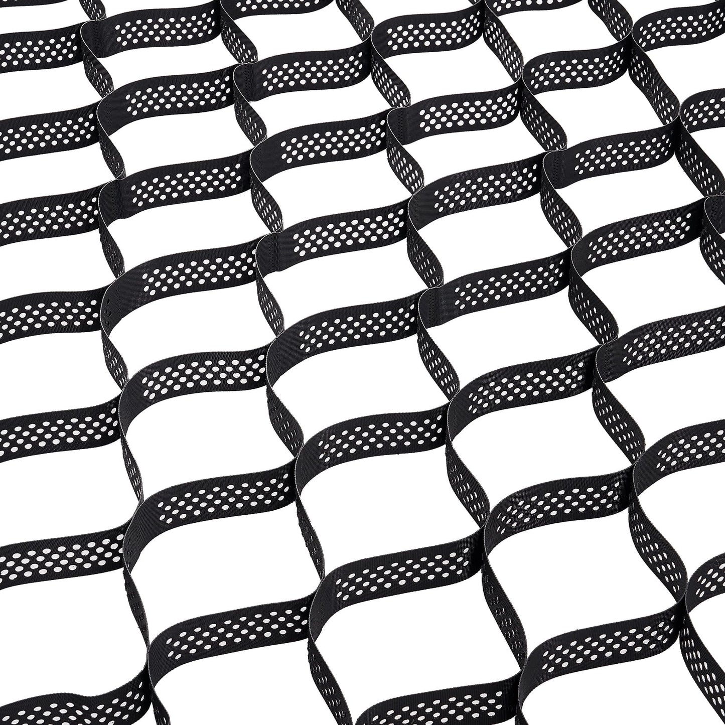 KFFKFF Permeable Ground Stabilization System Gravel Grid Recyclable HDPE, 3-Inch Depth, 24.93 x 9.52 FT / 7600 x 2900 mm, Supports 1880 Lbs Per Sq ft