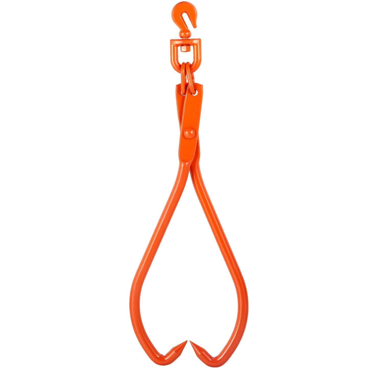 KFFKFF Log Skidding Tongs, Heavy Duty Rotating Steel Lumber Skidding Tongs,32 inch 2 Claw Log Lifting Tongs, 1543 lbs/700 kg Loading Capacity, Log Lifting, Handling, Dragging & Carrying Tool