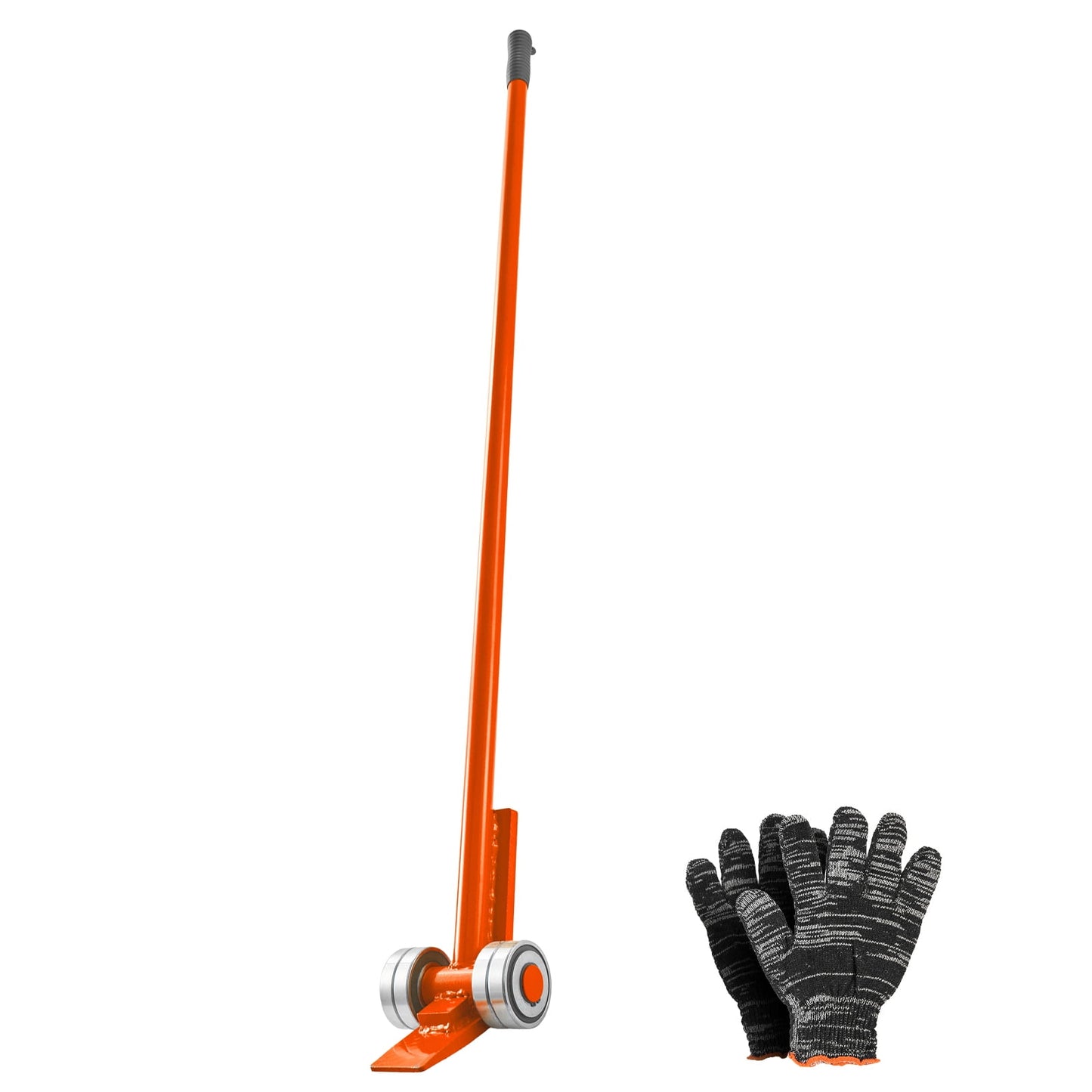 KFFKFF Prylever Bar with 6600 lbs Capacity, 56-Inch Carbon Steel Handle, Lever Dolly with Wheels for Moving Large Pallets, Heavy Items, Concrete Blocks, and Heavy Equipment