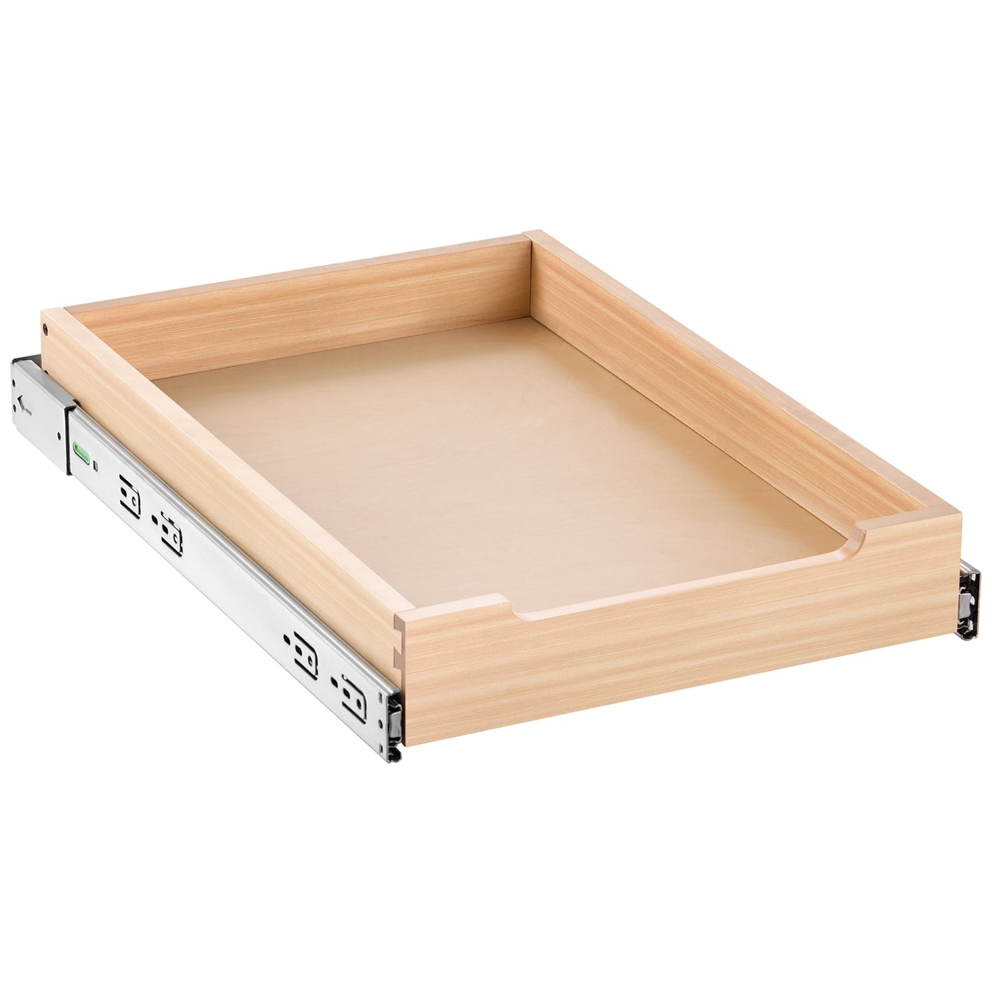 KFFKFF Pull-Out Cabinet Organizer, 14"W x 21"D Sliding Drawer, Soft-Close Wooden Shelf, Durable Slide-Out Storage Solution, Base Cabinet Organizer for Kitchen, Pantry, and Bathroom