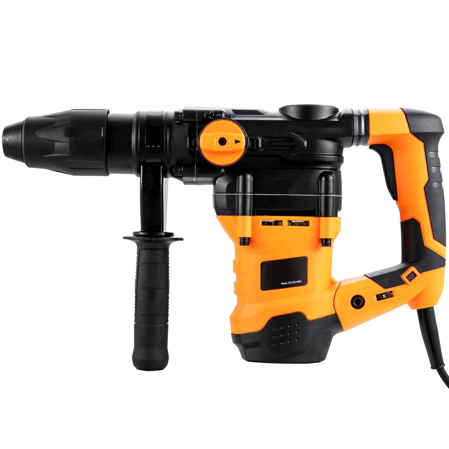 KFFKFF 1-9/16 Inch SDS-Max Rotary Hammer Drill, 13Amp Corded Tool, Durable Chipping Hammer with Vibration Reduction & Safety Clutch, Electric Demolition Drill with Adjustable Speed for Concrete Work