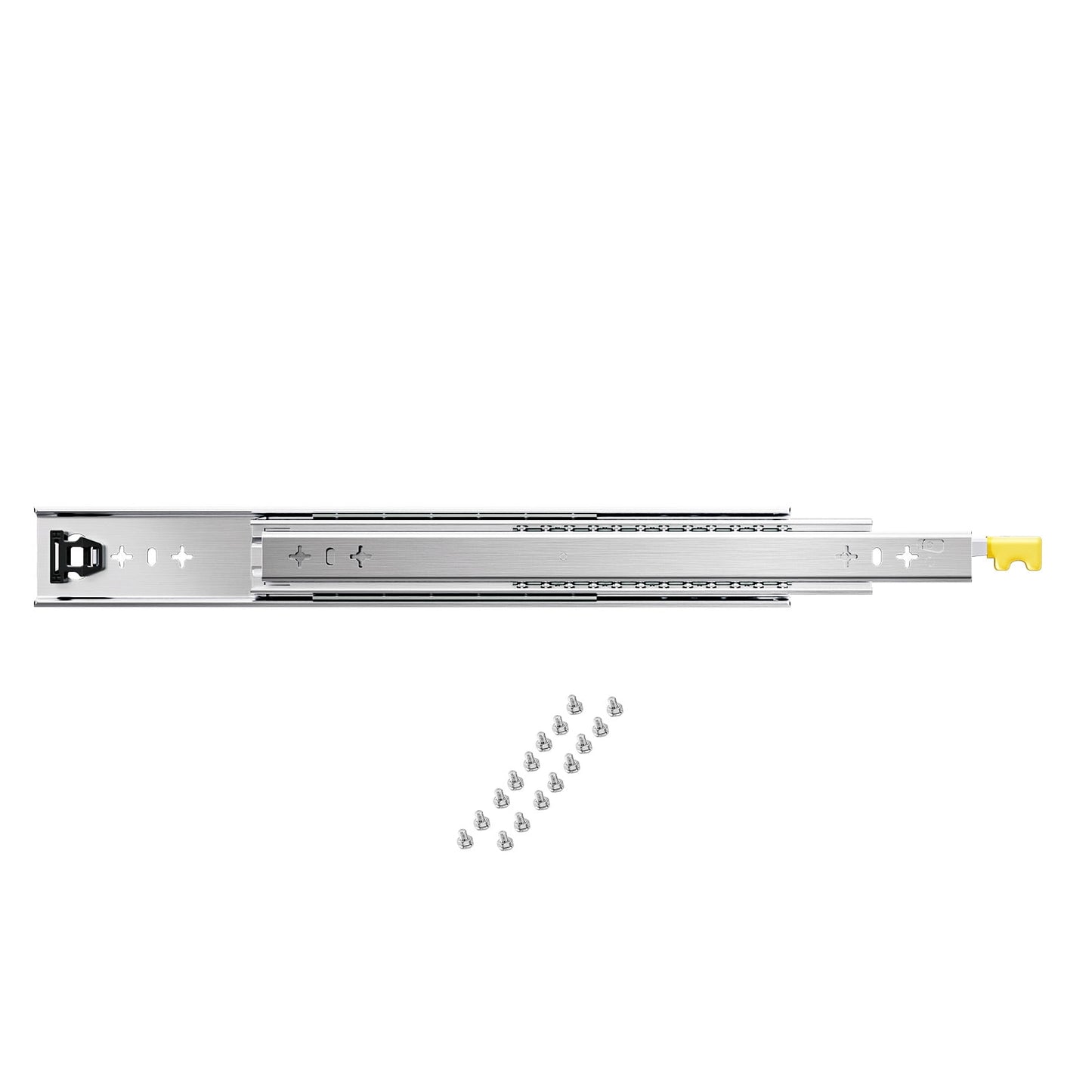 KFFKFF Set of 2 Drawer Slides, Full Extension, Available in Sizes Ranging from 16 to 60 Inches, 250 lbs Load Capacity, Ball Bearing Design, Side Mount Installation, Locking Mechanism Included