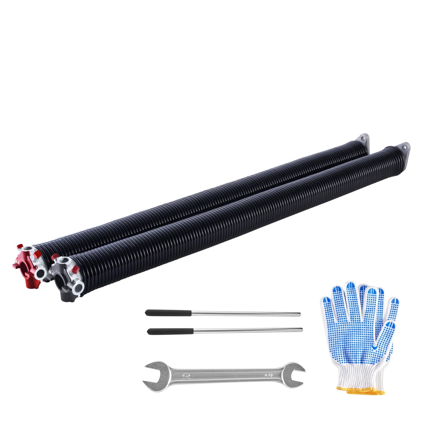 KFFKFF Torsion Springs for Garage Doors, Set of Two, Dimensions 0.234 x 2 x 31 inches, Lifespan of 16000 Rotations, Coated in Electrophoresis Black for Substitution