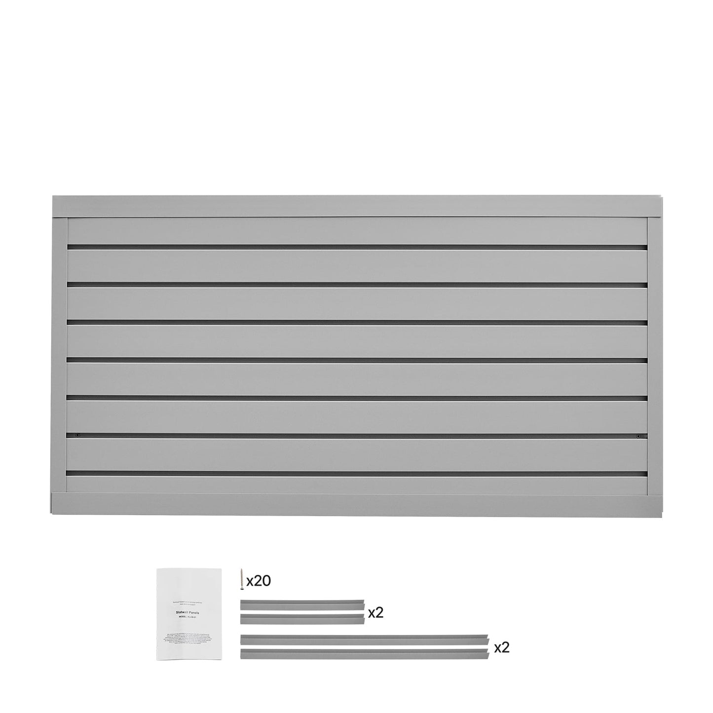 KFFKFF Wall Panel System, 2 x 4 ft, PVC Garage Wall Panel with Flexible Layout, Grey Wall Panel with Simple Installation, Adjustable Wall Panel with Interlocking Design & Customizable Cutting