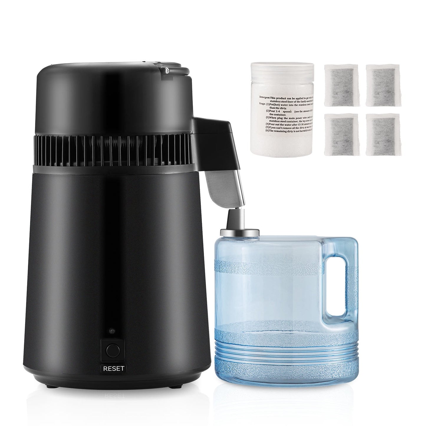 KFFKFF Water Distiller,Stainless Steel PBT, Black