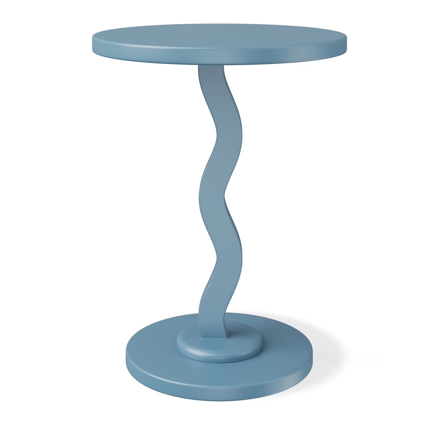 Mainstays Kids Wood Wavy Nightstand Side Table, Halogen Blue