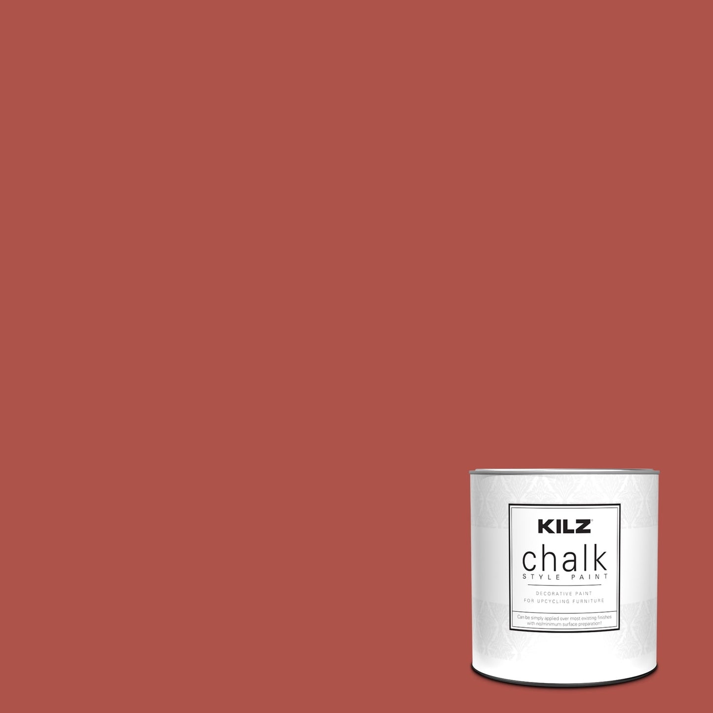 KILZ Chalk Style Paint, Interior, Ultra Flat, Red Flare, 1 Quart