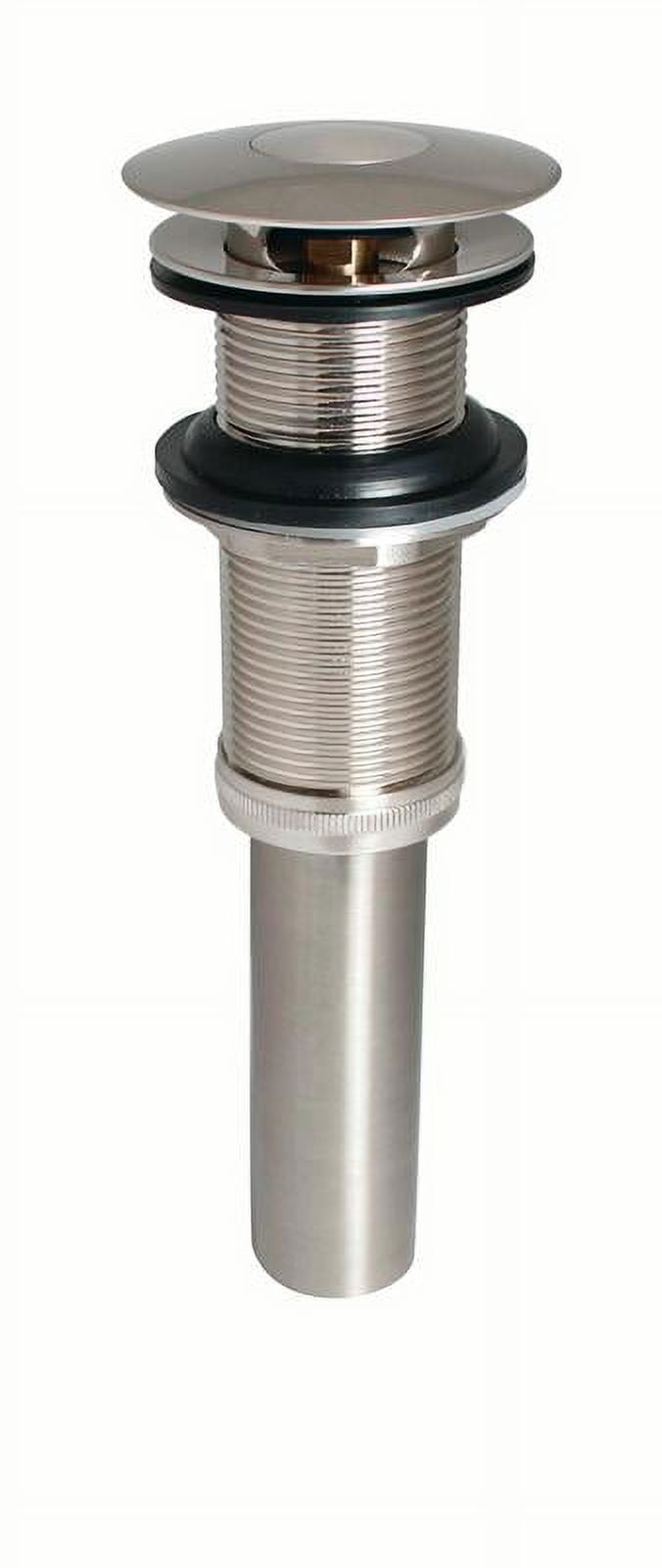 Keeney K820-76BN Push Button Bathroom Sink Drain Without Overflow, Brushed Nickel