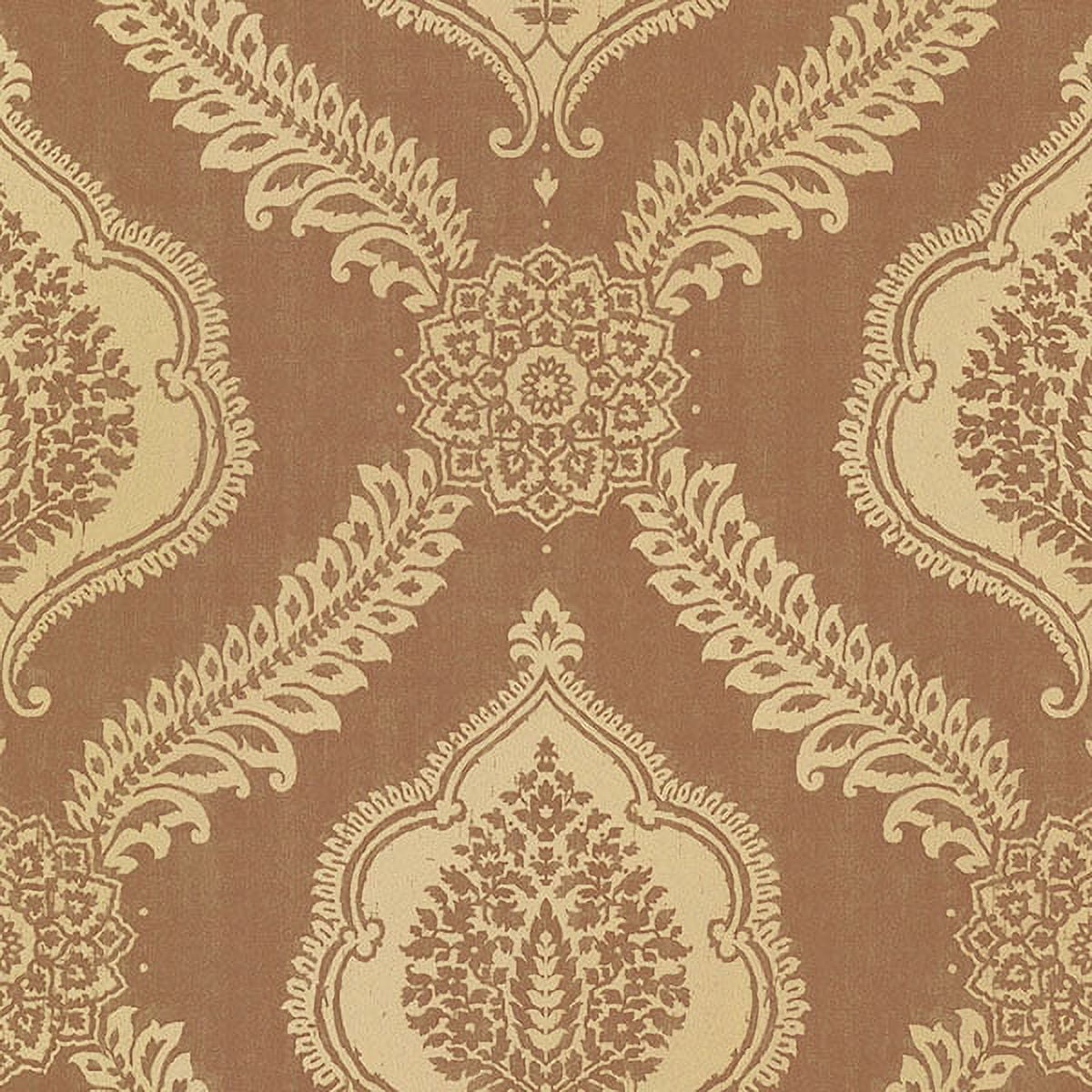 Kenneth James Zoraya Copper Damask Wallpaper