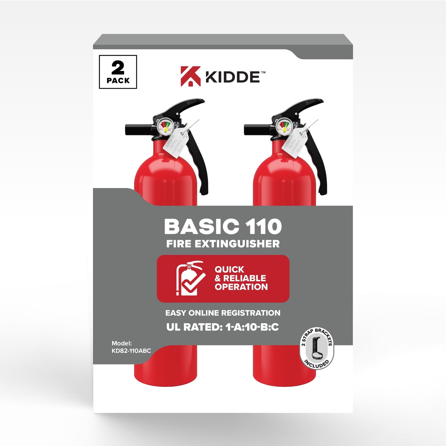Kidde Basic Fire Extinguisher for Home, Residential 1A10BC, 2 Pack