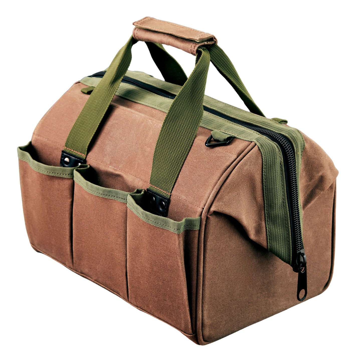 Kings County Tools 11.75†Heavy Duty Waxed Canvas Tool Bag or Garden Caddy for Gardening Supplies