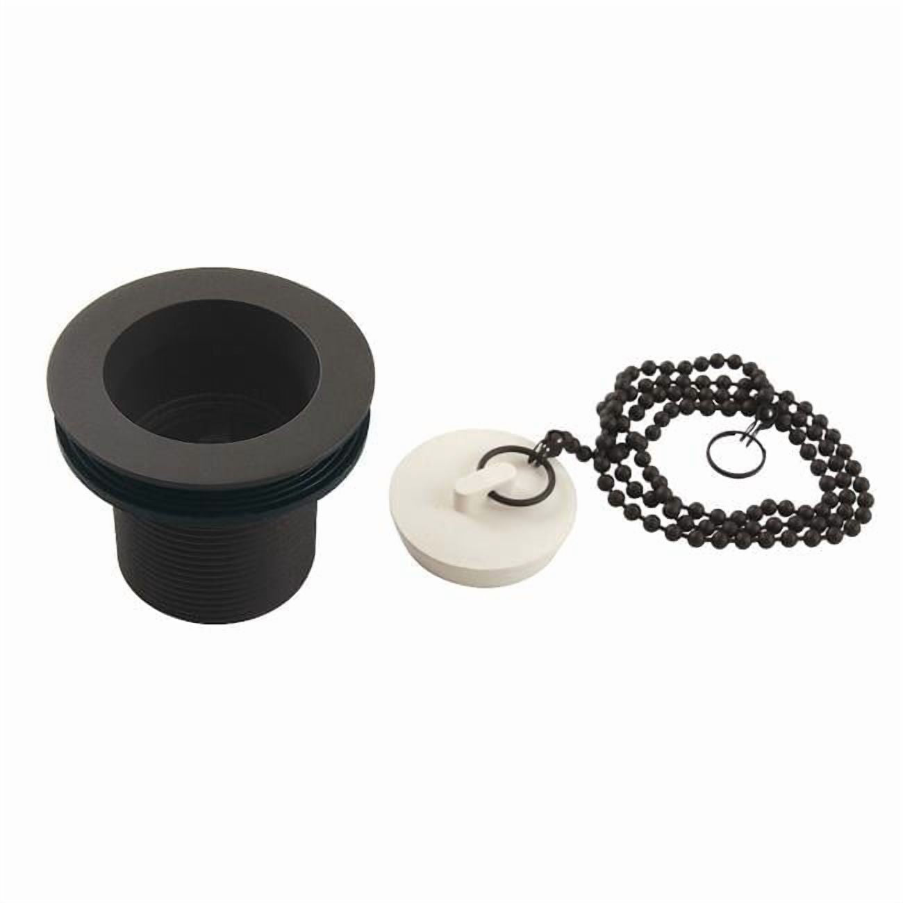 Kingston Brass DSP17ORB 1.5 in. Chain & Stopper Tub Drain with 1.75 in. Body Thread, Oil Rubbed Bronze