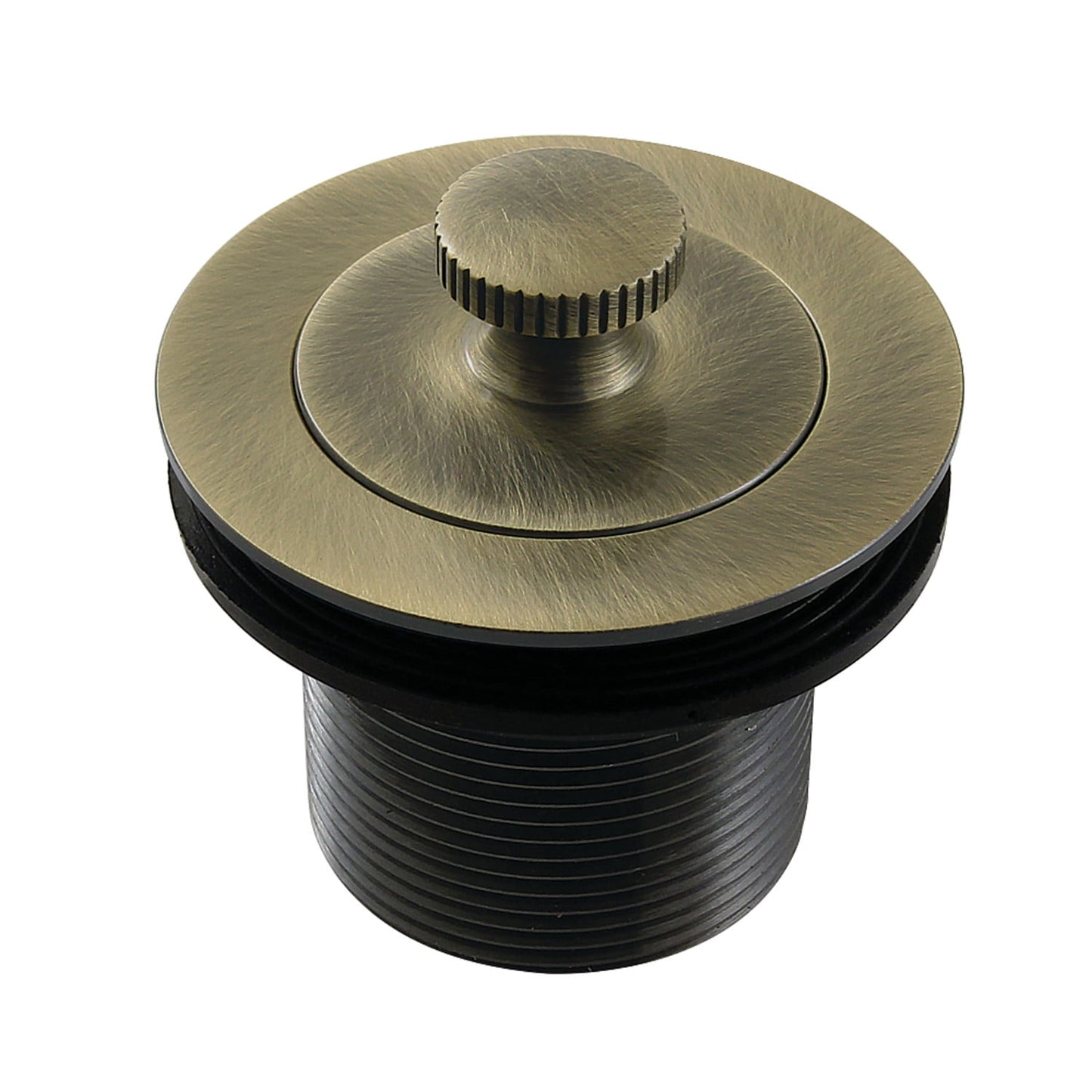 Kingston Brass Antique Brass Lift & Turn Tub Drain with Threaded Body and Accessories
