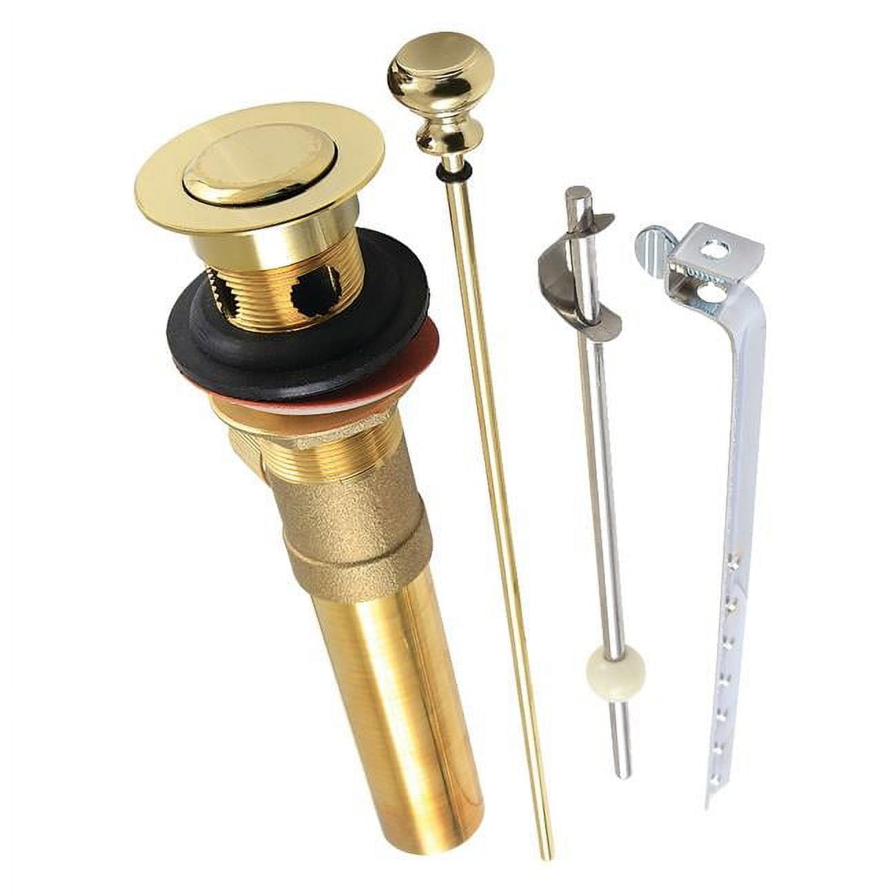 Kingston Brass 2.13 in. 22 Gauge Pop-Up Drain with Overflow, Polished Brass