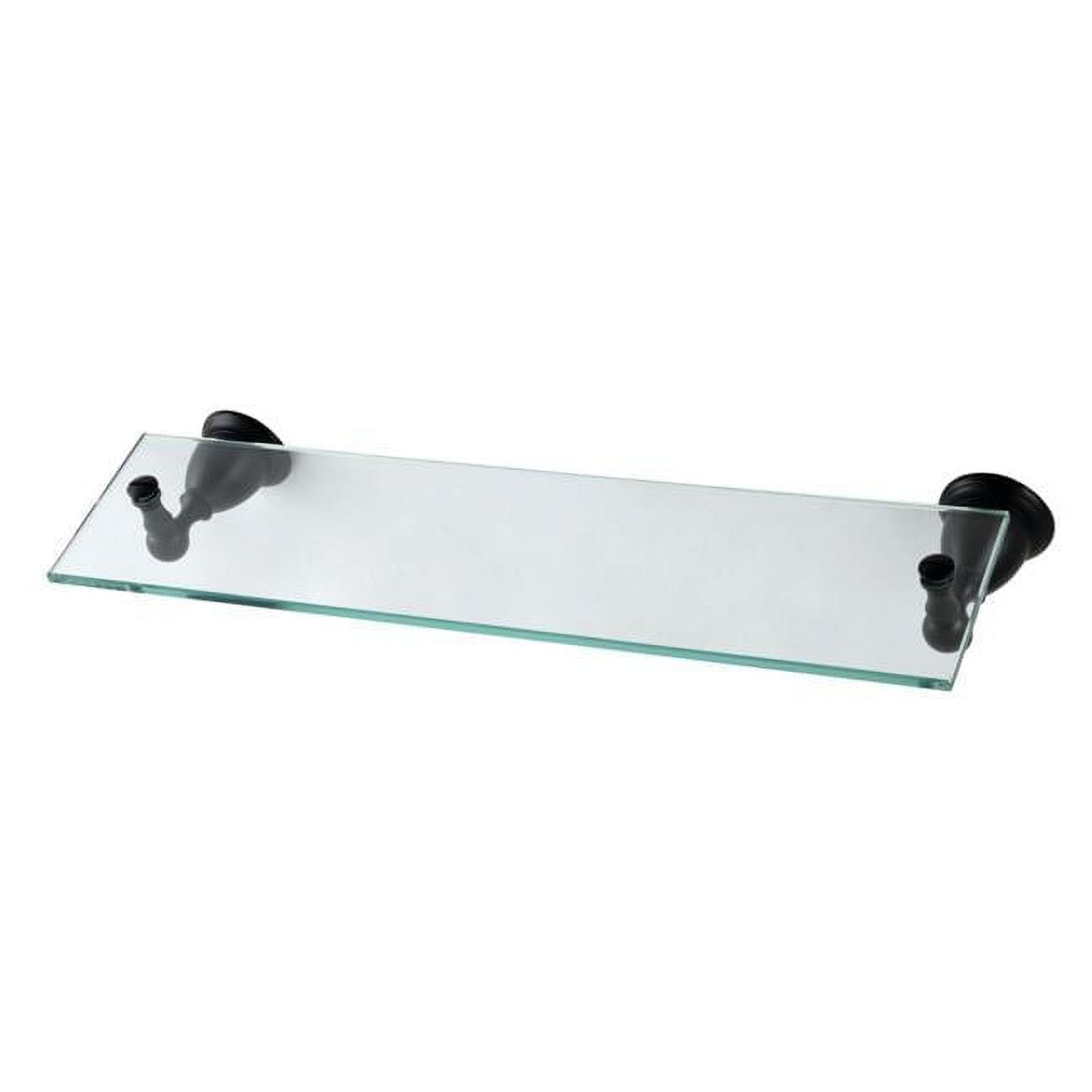 Kingston Brass BA1759MB 3.06 in. Heritage Bathroom Glass Shelf, Matte Black